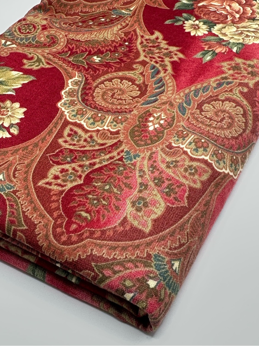 Vintage Paisley Printed Fabric by VIP Cranston Print Works